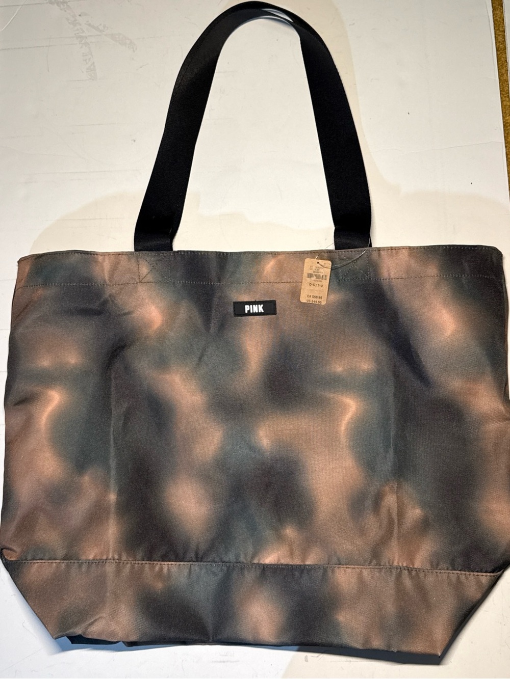 PINK Victoria's Secret Brown & Black Tie-Dye Tote